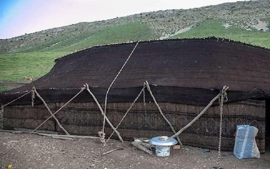 نمونه ای از چادر بافته شده در چابهار