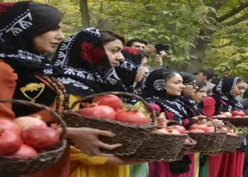 جشن انار کردستان روستای سلین